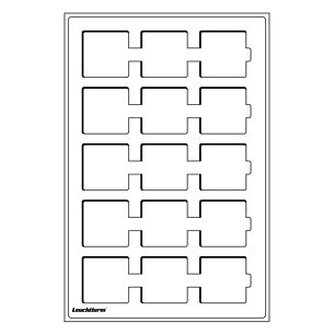 Tab plateaux L avec 15 cases pour  cadres cartonnés jusqu'à  50x50 mm, bleu