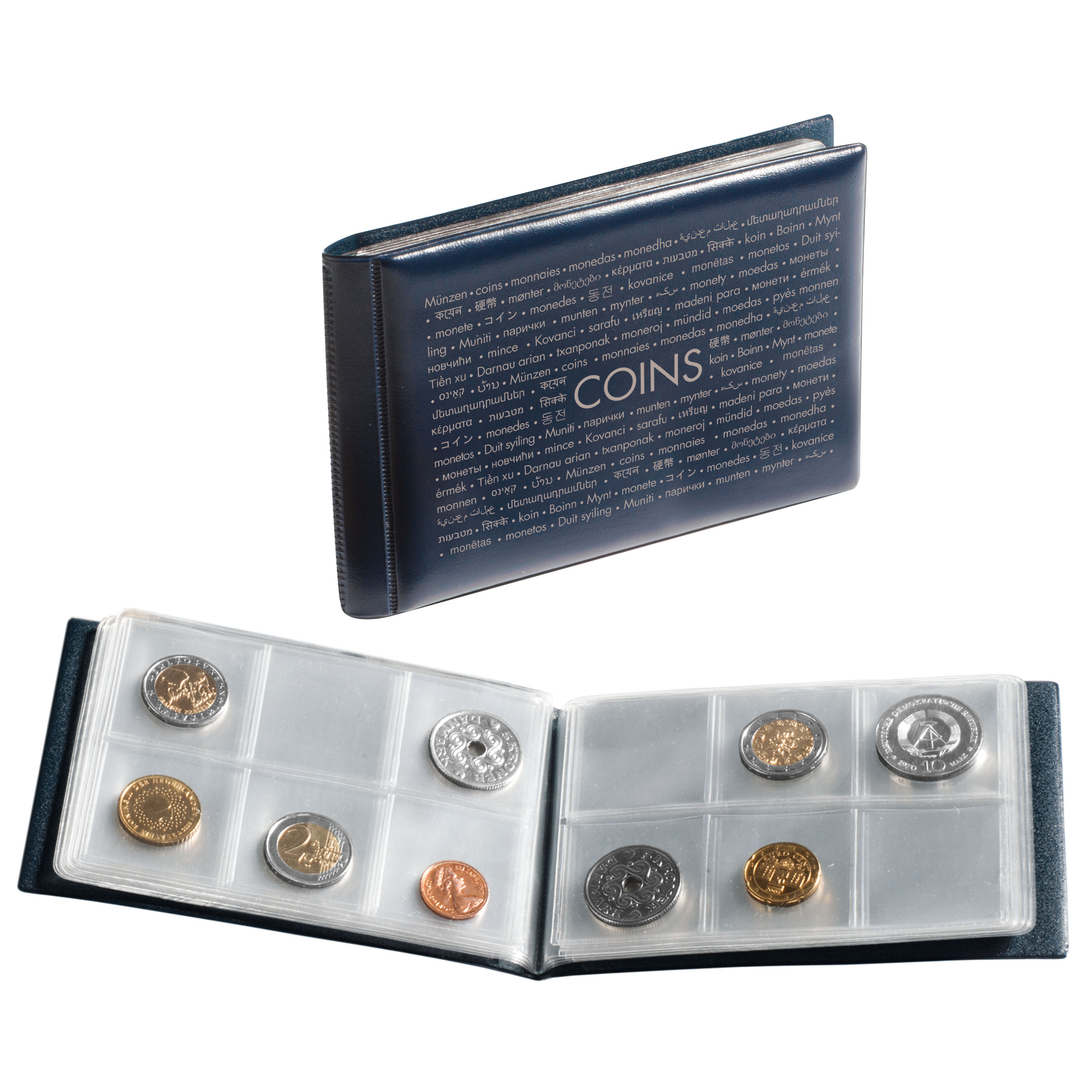 Album de collection de pièces de monnaie avec étui – Assortiment