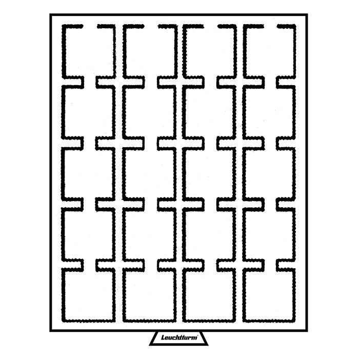 Médaillier MB 20 Compartiments carrés 50 x 50 mm, teinte fumée