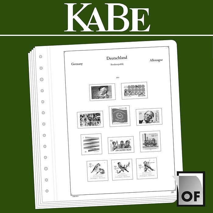 KABE feuilles préimprimées OF  BRD Zone US et GB + Émission  Conjointe (BI-Collect)1945-19