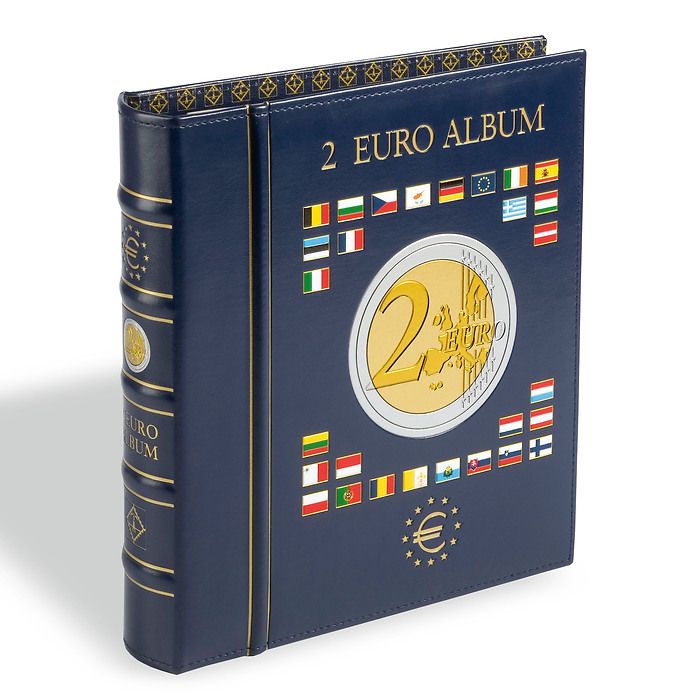VISTA album numismatique pour pièces de 2 euros (4 feuilles