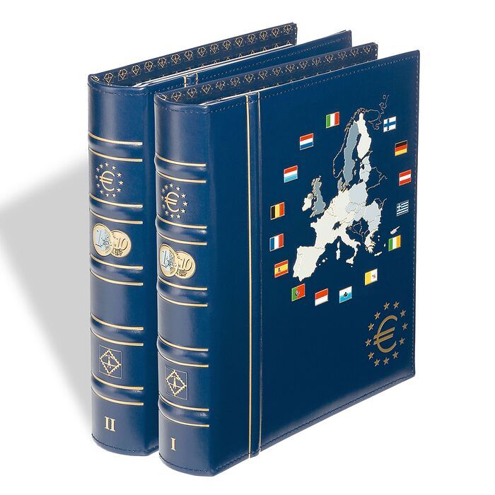 VISTA album numismatique euros volumes 1 et 2 des anciens et des nouveaux  paysavec étui online