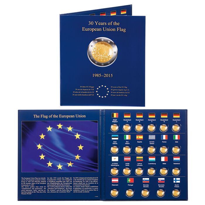 Albums et classeurs pour pièces de monnaie de 2 euros commémoratives