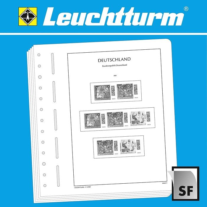 LEUCHTTURM SF-Feuilles préimprimées RFA combinaisons de timbres 2011-2023