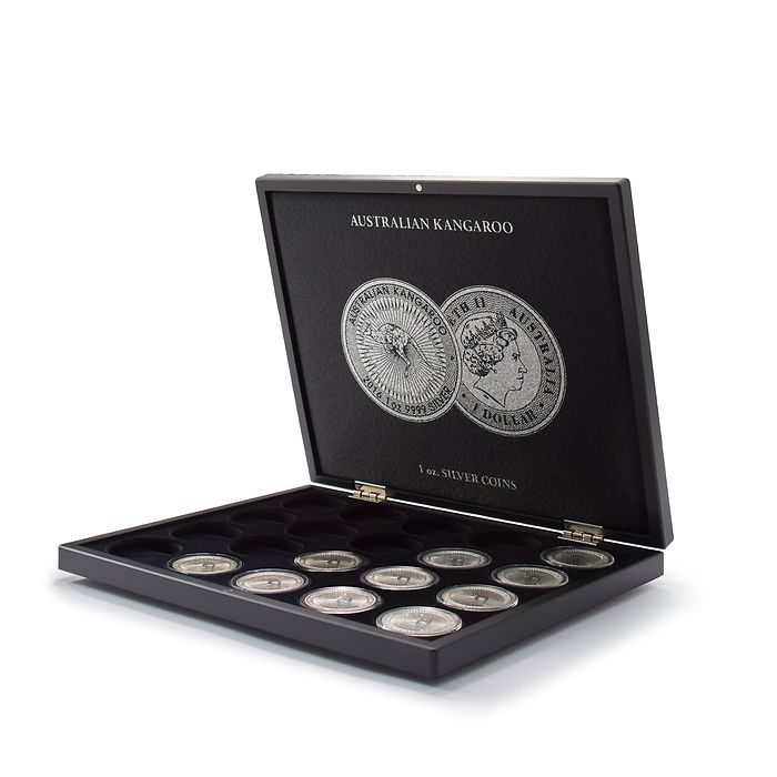 Volterra Uno - Coffret pour 20 pièces en argent « Australian Kangaroo » en capsules