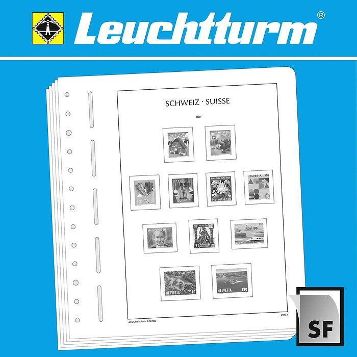 LEUCHTTURM SF-Feuilles préimprimées Suisse 2015-2019