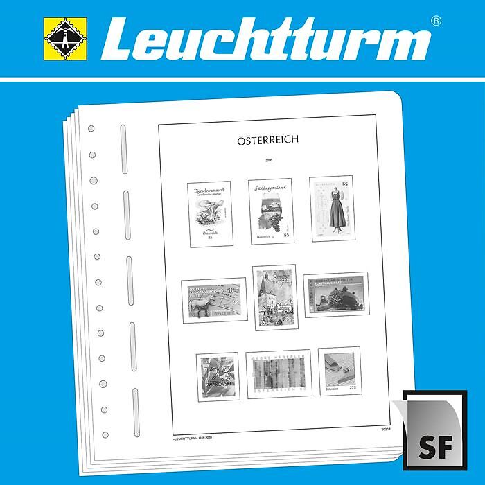 LEUCHTTURM SF-Feuilles préimprimées Autriche Dispenser-timbres 2018-2023