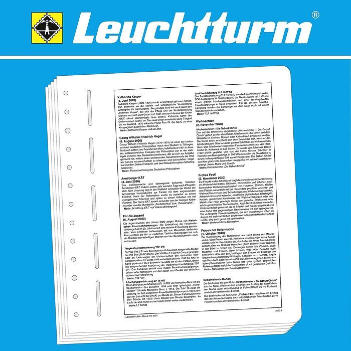 LEUCHTTURM Feuilles MEMO Allemagne 2020-2023