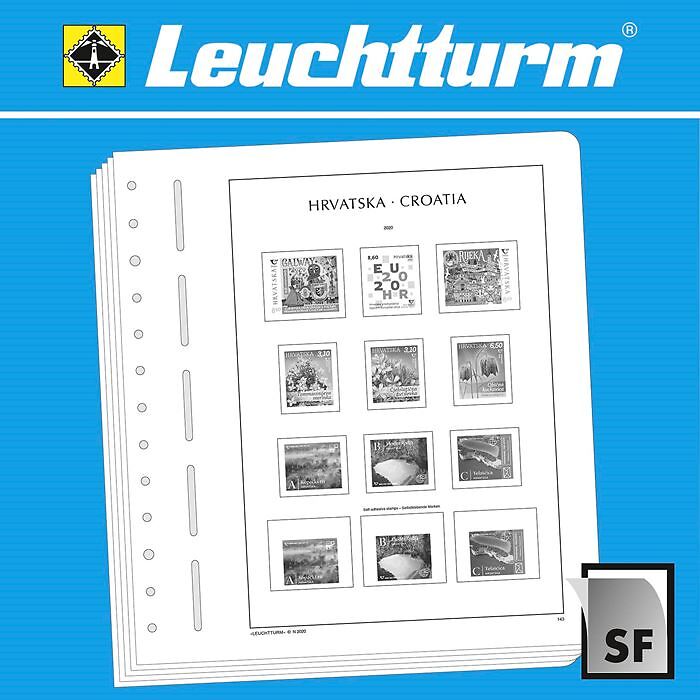 Leuchtturm SF-feuilles préimprimées Croatie 2020-2021