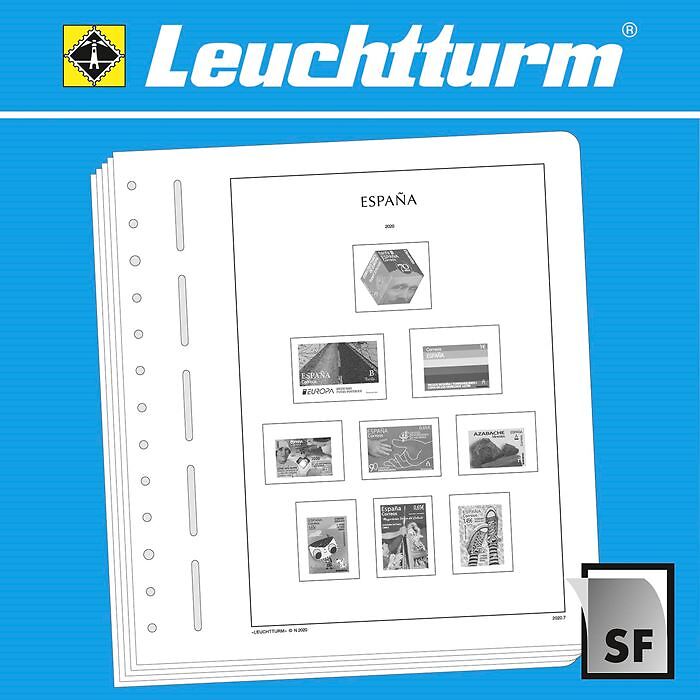 Leuchtturm SF-feuilles préimprimées Espagne 2020-2021