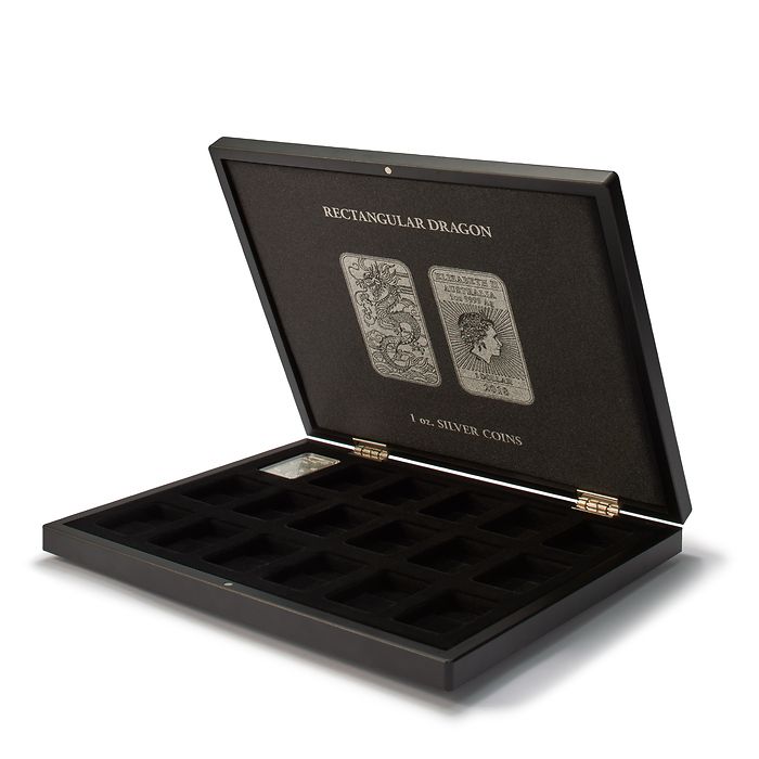 Volterra Uno - Coffret pour 18 pièces en argent « Rectangular Dragon » en capsules