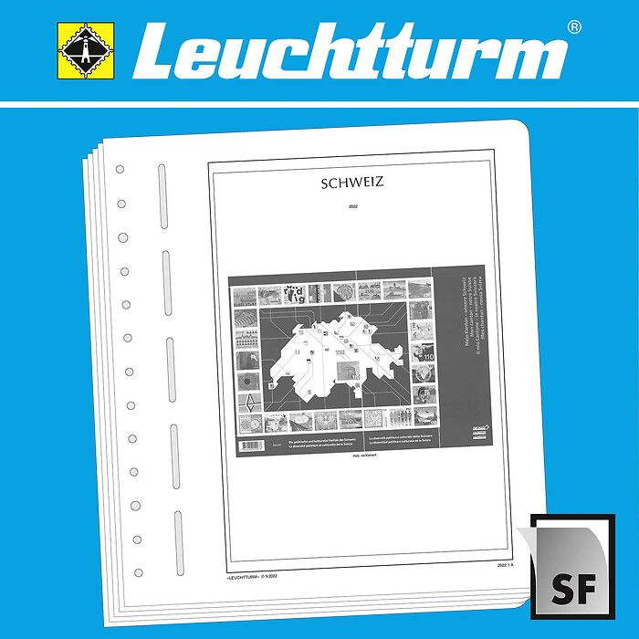 Leuchtturm supplement with stamp mounts Spéciales Suisse-Feuille Compl. 'Mein Kanton-unser