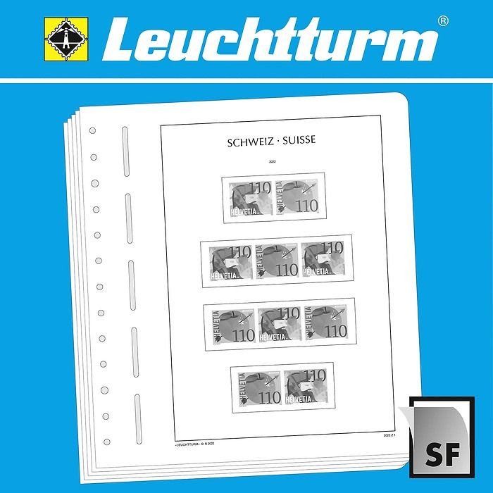 LEUCHTTURM feuilles complémentaires SF Suisse combinaisons de timbres 2024